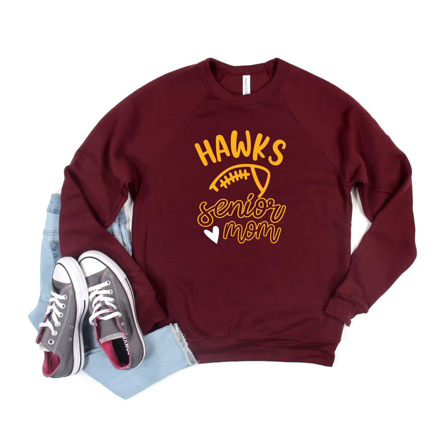 Ankeny Hawks Senior Football Moms 2025 (6 apparel options - Option to add # to front & back)