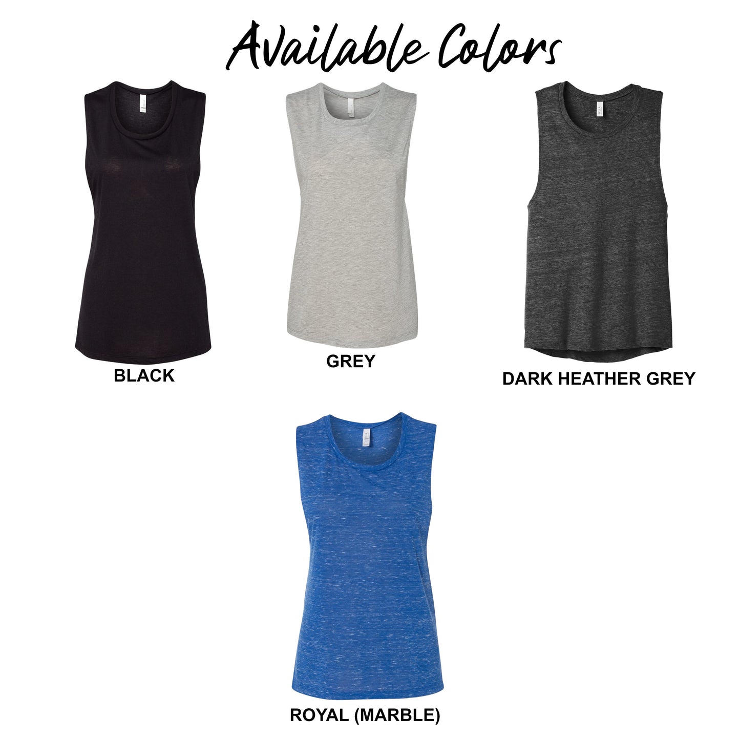 Ladies - Bella Flowy Muscle Tank (Ankeny Mustangs Baseball)