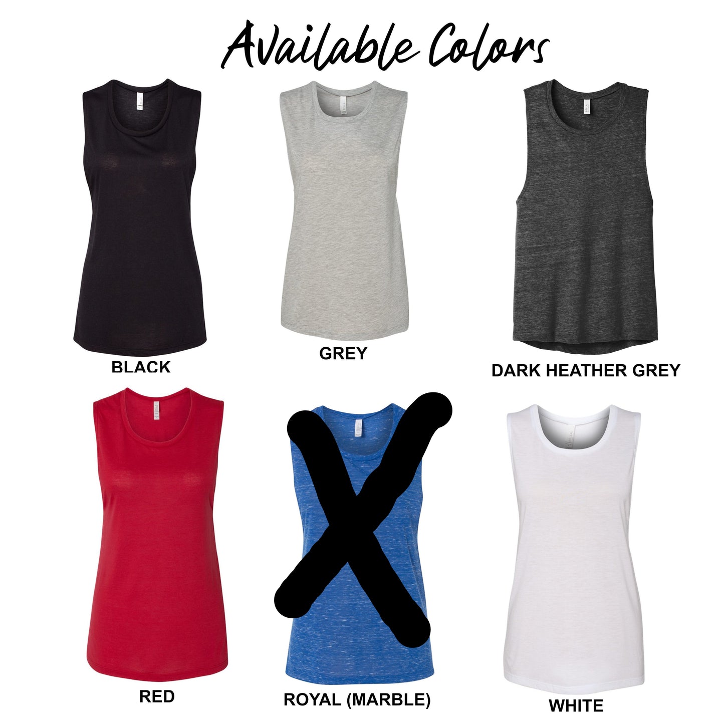 Ladies - Bella + Canvas Flowy Muscle Tank (Ankeny Generals Baseball)