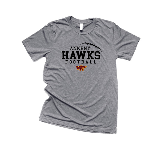 Adult & Youth - Bella or Next Level  Cotton/Poly Tee  (Ankeny Hawk Football)