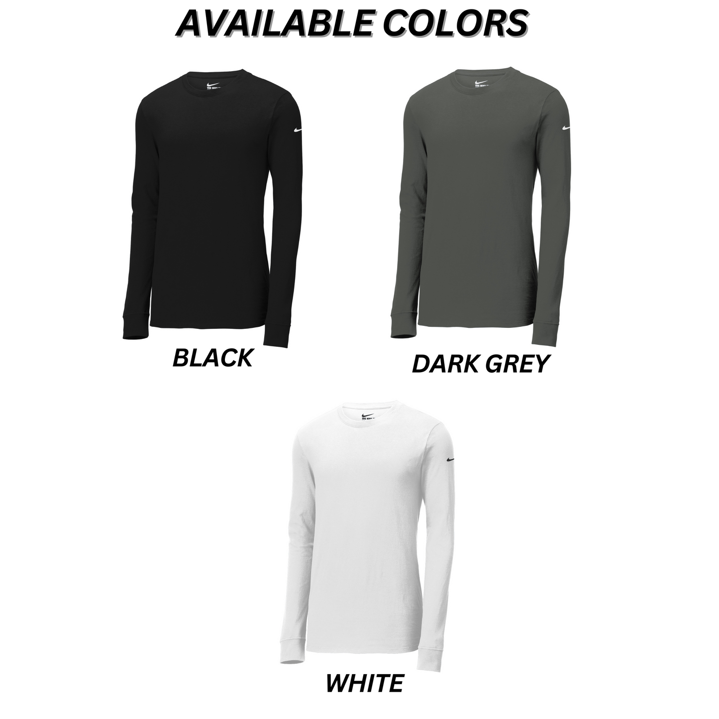 Adult - (5 Designs) Nike Cotton/Poly Long Sleeve Tee - (Centennial Jaguar Wrestling)
