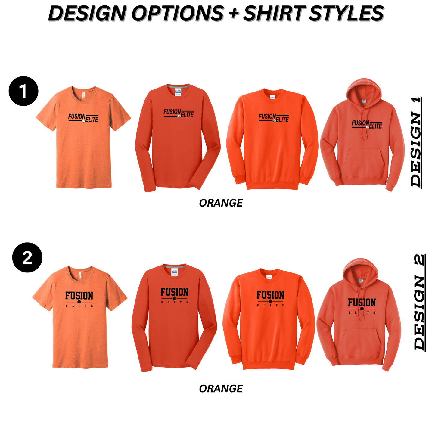 Adult - 4 Shirt Styles - (Fusion Elite)