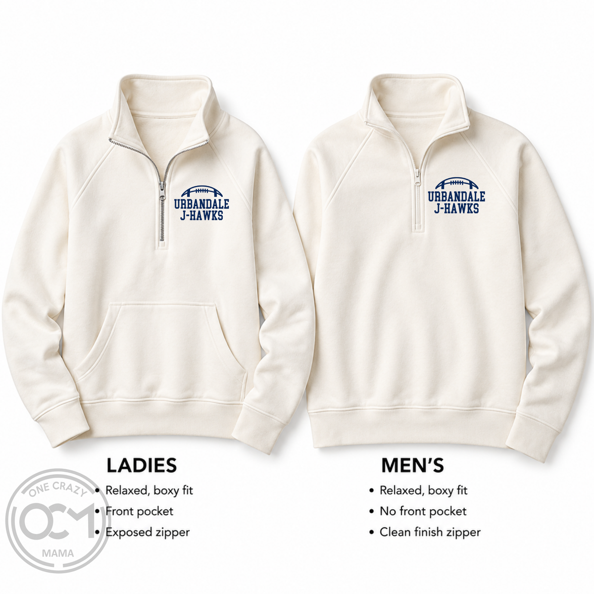 Enza - Half Zip Fleece (Urbandale Football)