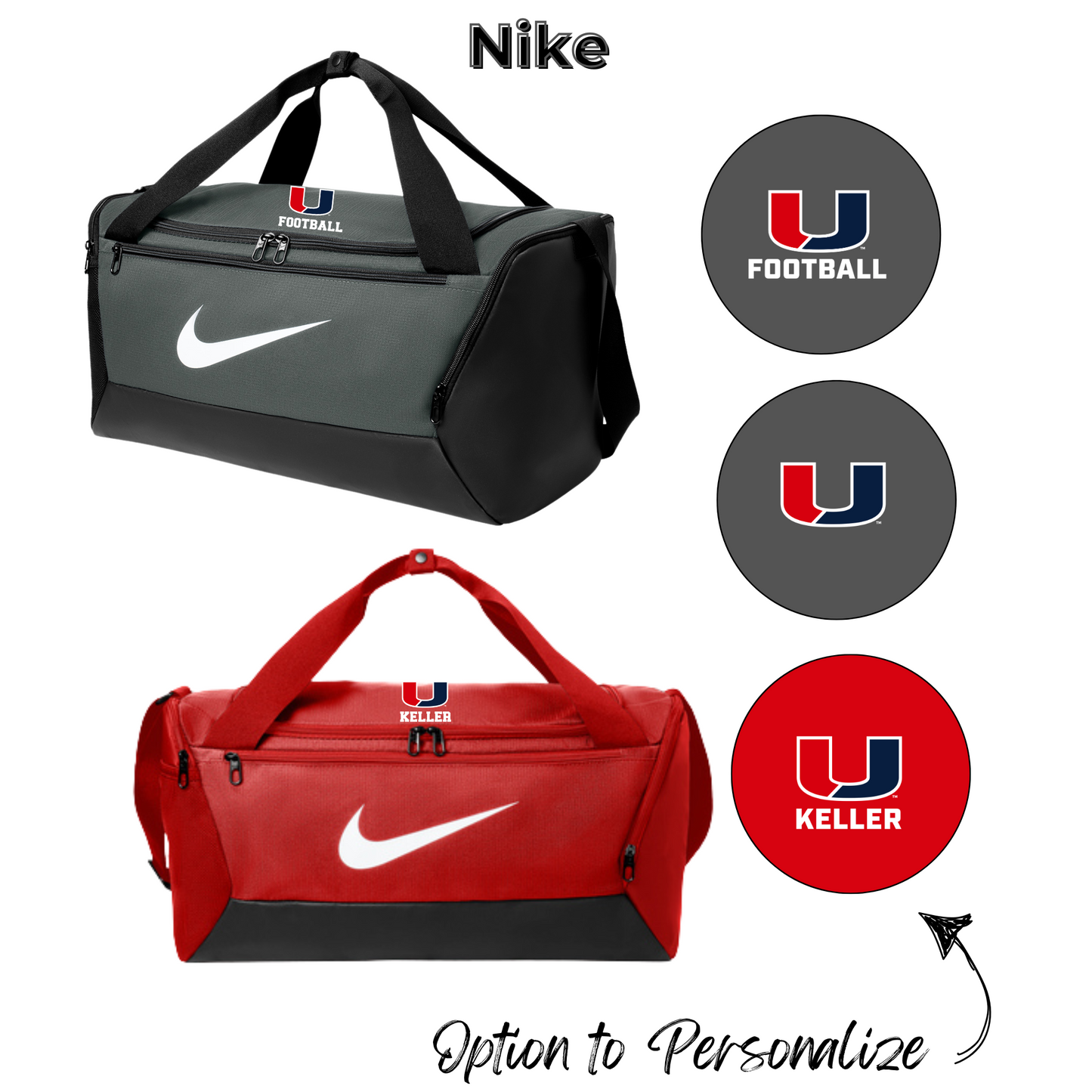 Duffel- Nike Small Duffel (Urbandale Football)