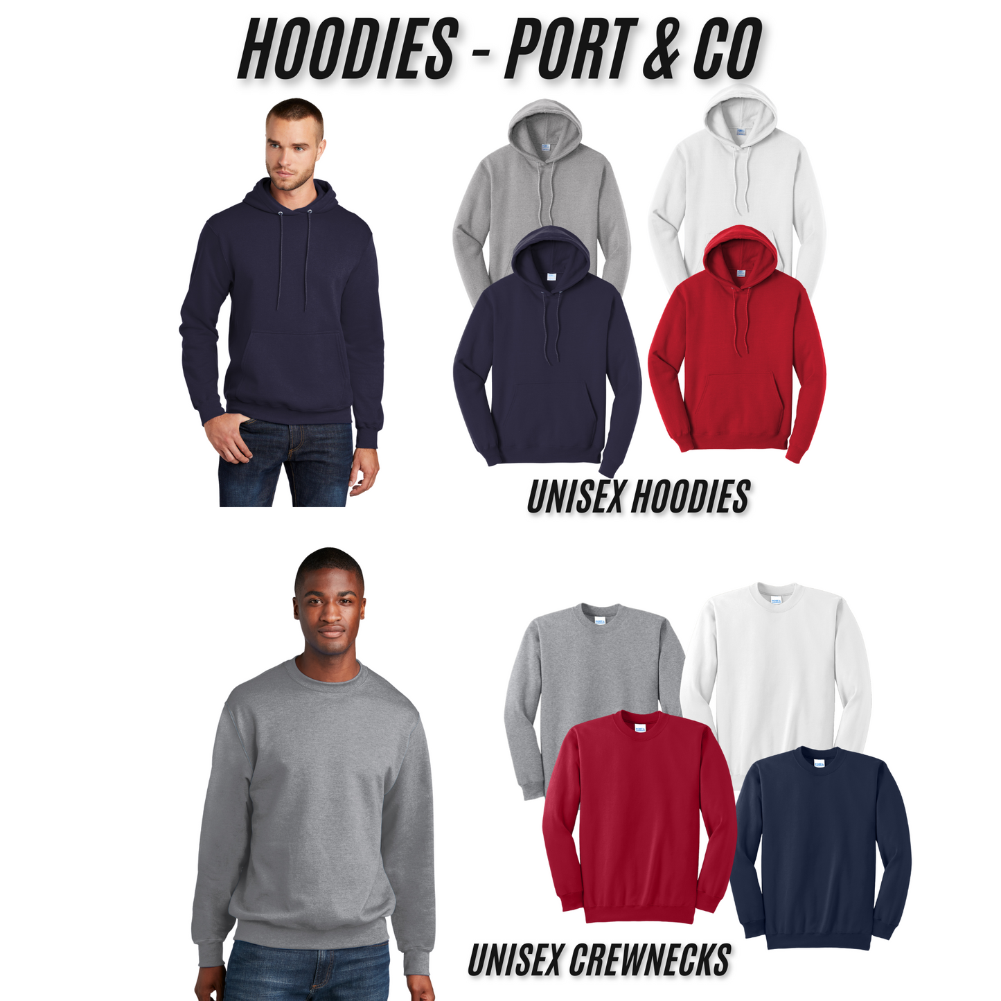 Adult, Ladies + Tall Sizes - Port & Company Apparel (Urbandale Football)