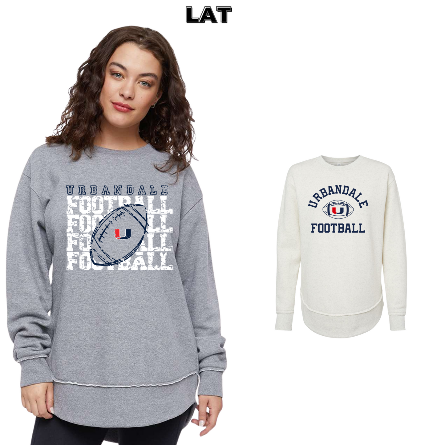 Ladies - LAT Weekend Fleece Crewneck (Urbandale Football)