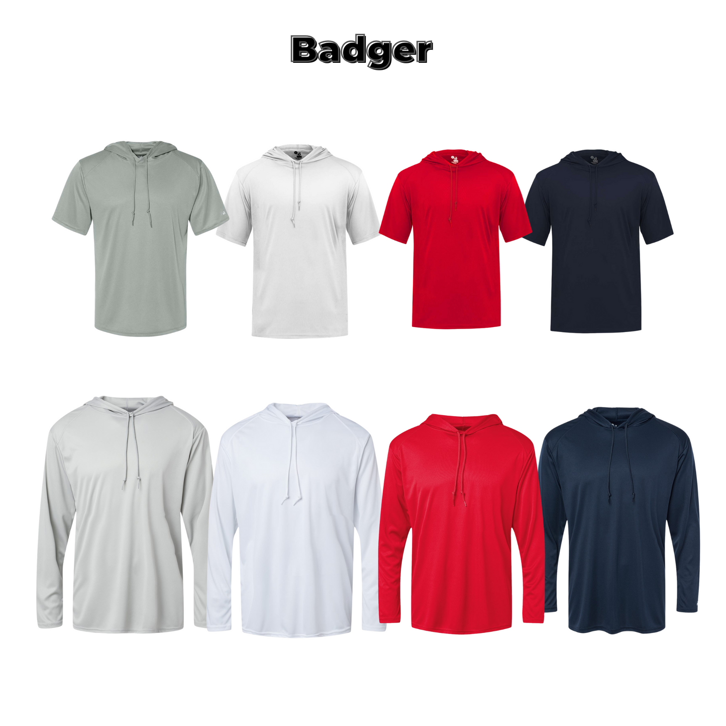 Do Hard Things - Badger B-Core Poly Hooded Tees (Urbandale Football)