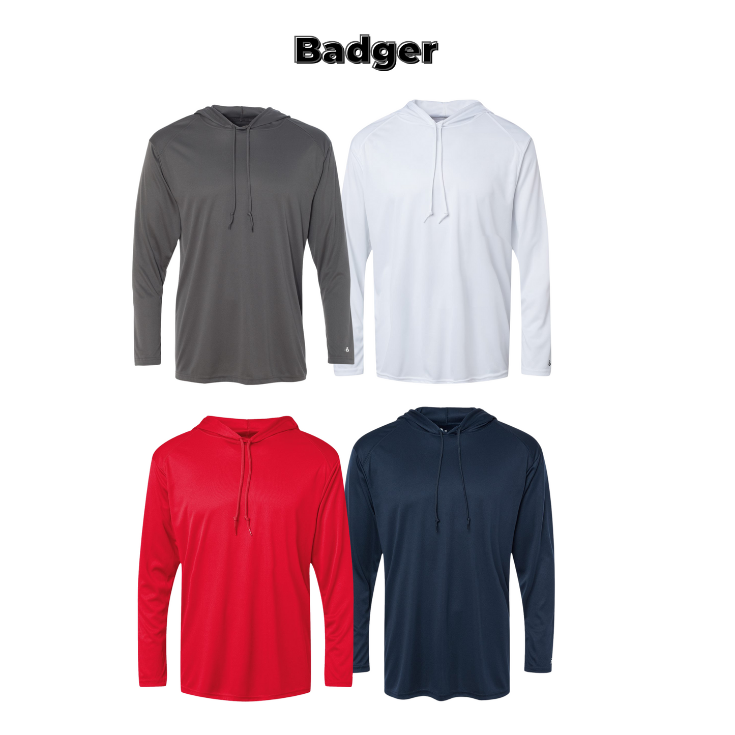 Youth - Badger B-Core Poly Hooded Tee (Urbandale Football)