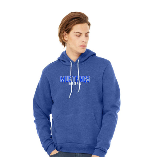 Adult  - Bella + Canvas Unisex Hoodie - (Ankeny Mustangs Baseball)