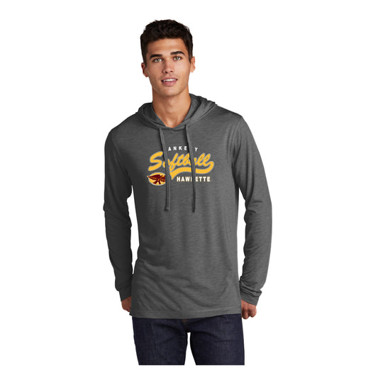 Adult - Sport Tek Long Sleeve Hooded Tee - (Ankeny Hawkette Softball)