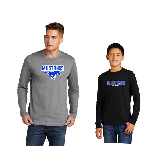 Adult & Youth - Next Level Long Sleeve Tee- (Ankeny Mustangs Baseball)