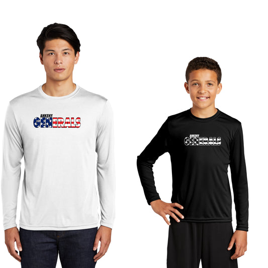 Adult & Youth- Sport Tek Performance Long Sleeve Tee (Ankeny Generals Baseball)
