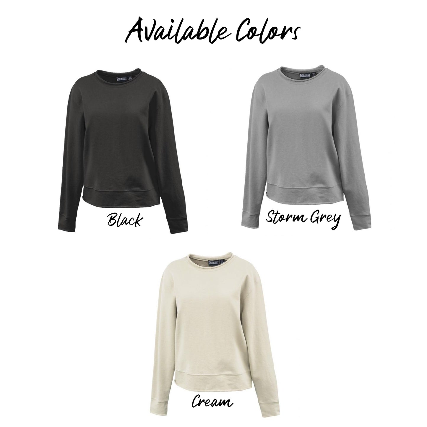 Ladies - Roll Edge Crewneck Sweatshirt - (Blank Apparel)