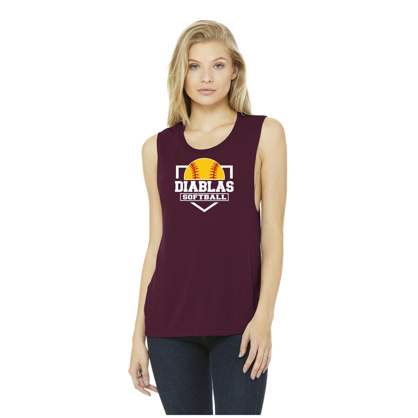 Ladies - Flowy Muscle Tank - (Diablas)