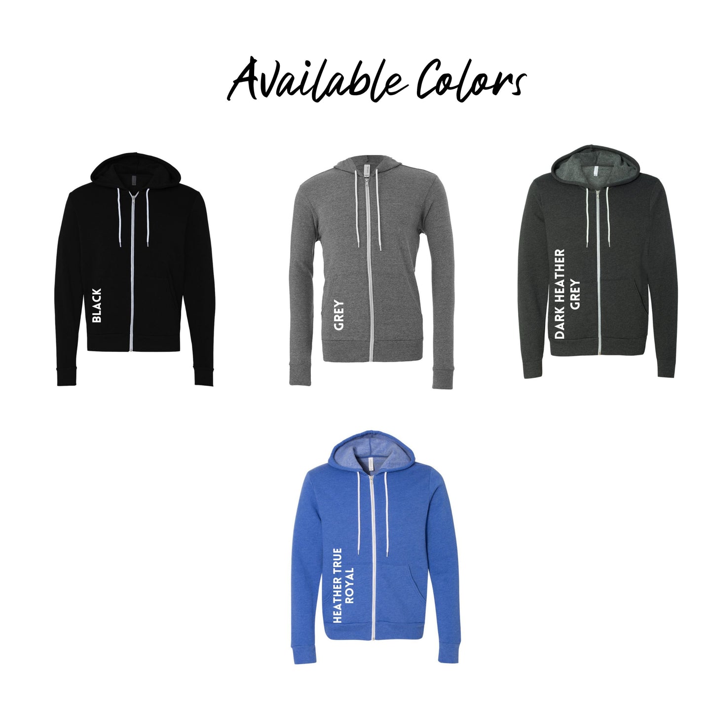Adult - Bella+Canvas Full Zip Hoodie (Ankeny Mustangs Baseball)