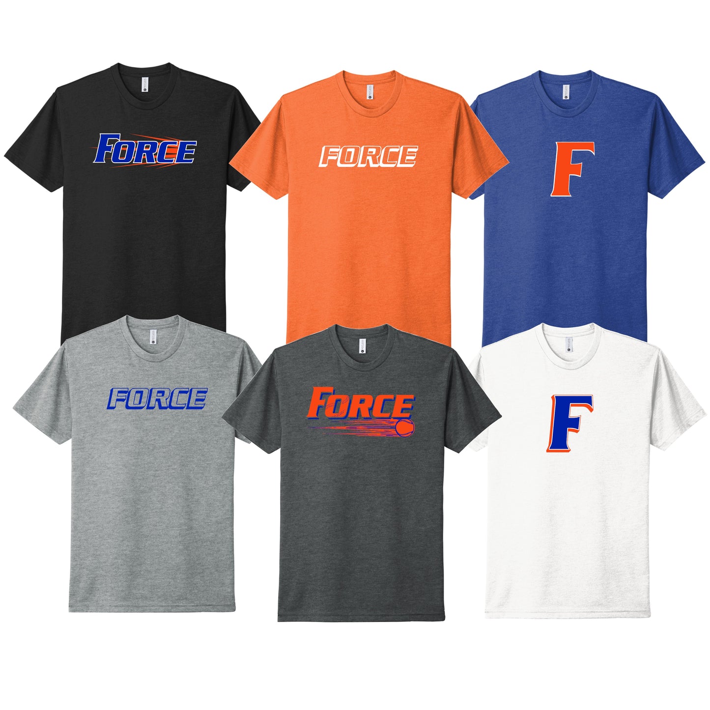 Adult - Unisex Cotton/Poly Tee + Tall Sizes (Force Softball)