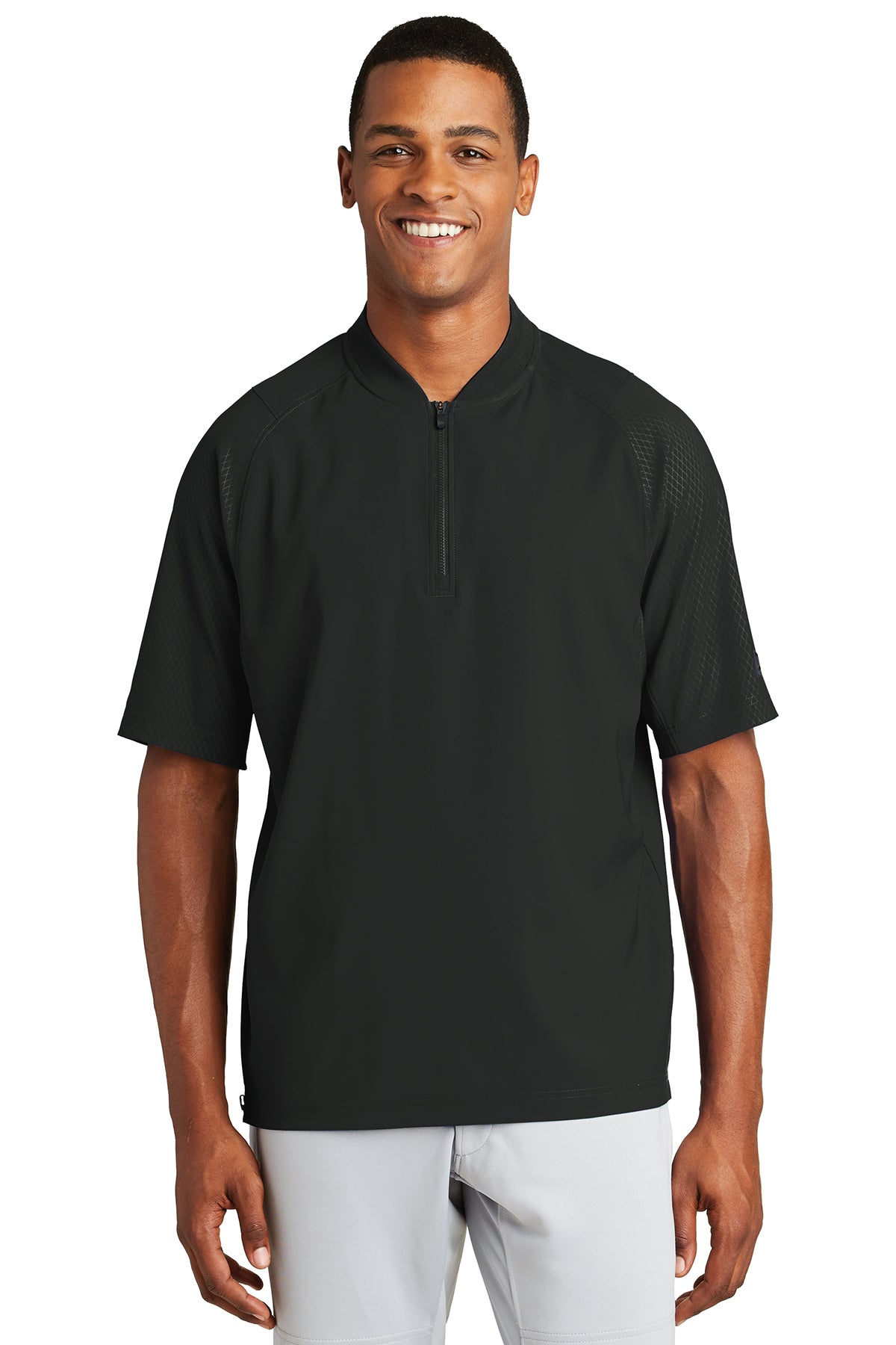 Adult - New Era Cage Short Sleeve 1/4-Zip Jacket - (Nebraska Gold)