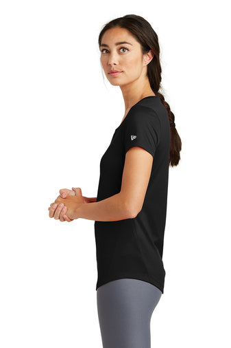 Ladies - New Era Performance Scoop Tee - (Nebraska Gold)