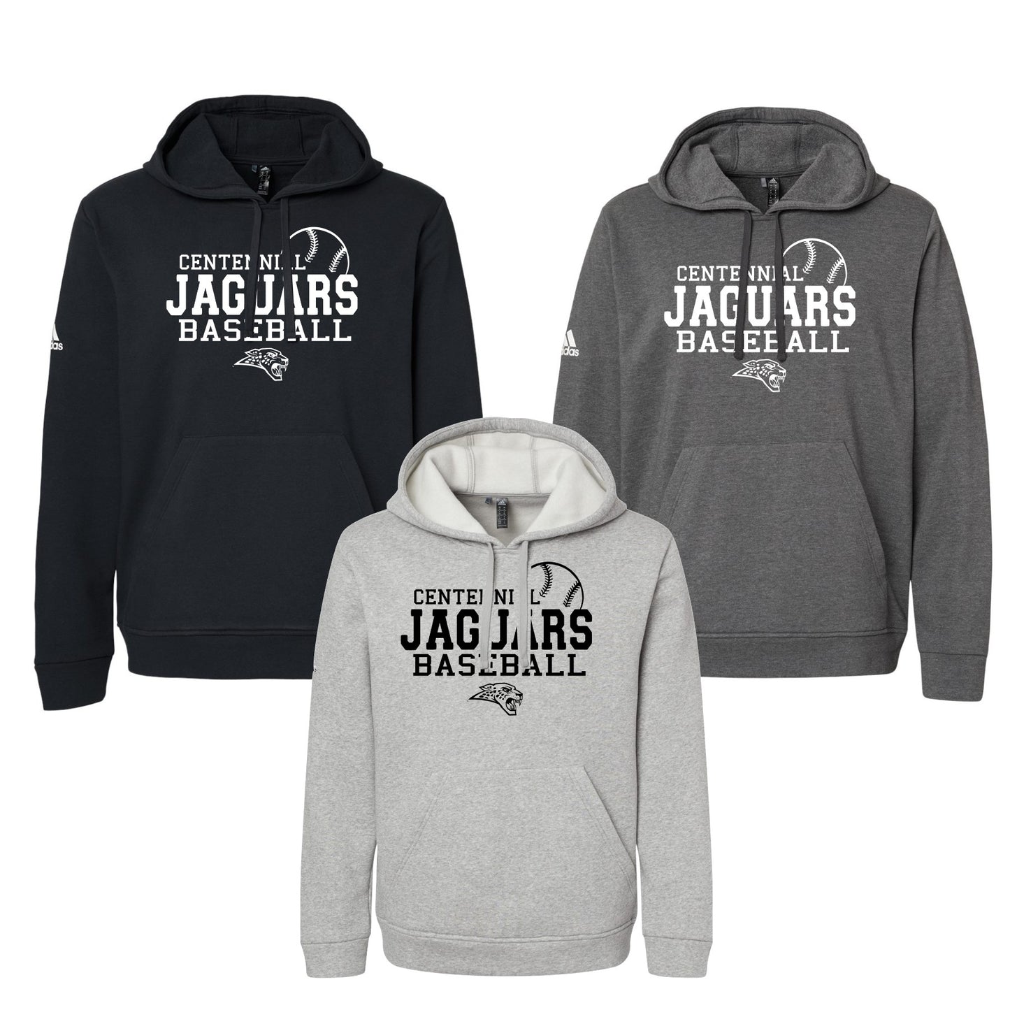 Centennial Jaguars Baseball - Adidas Unisex Fleece Hooded Sweatshirt