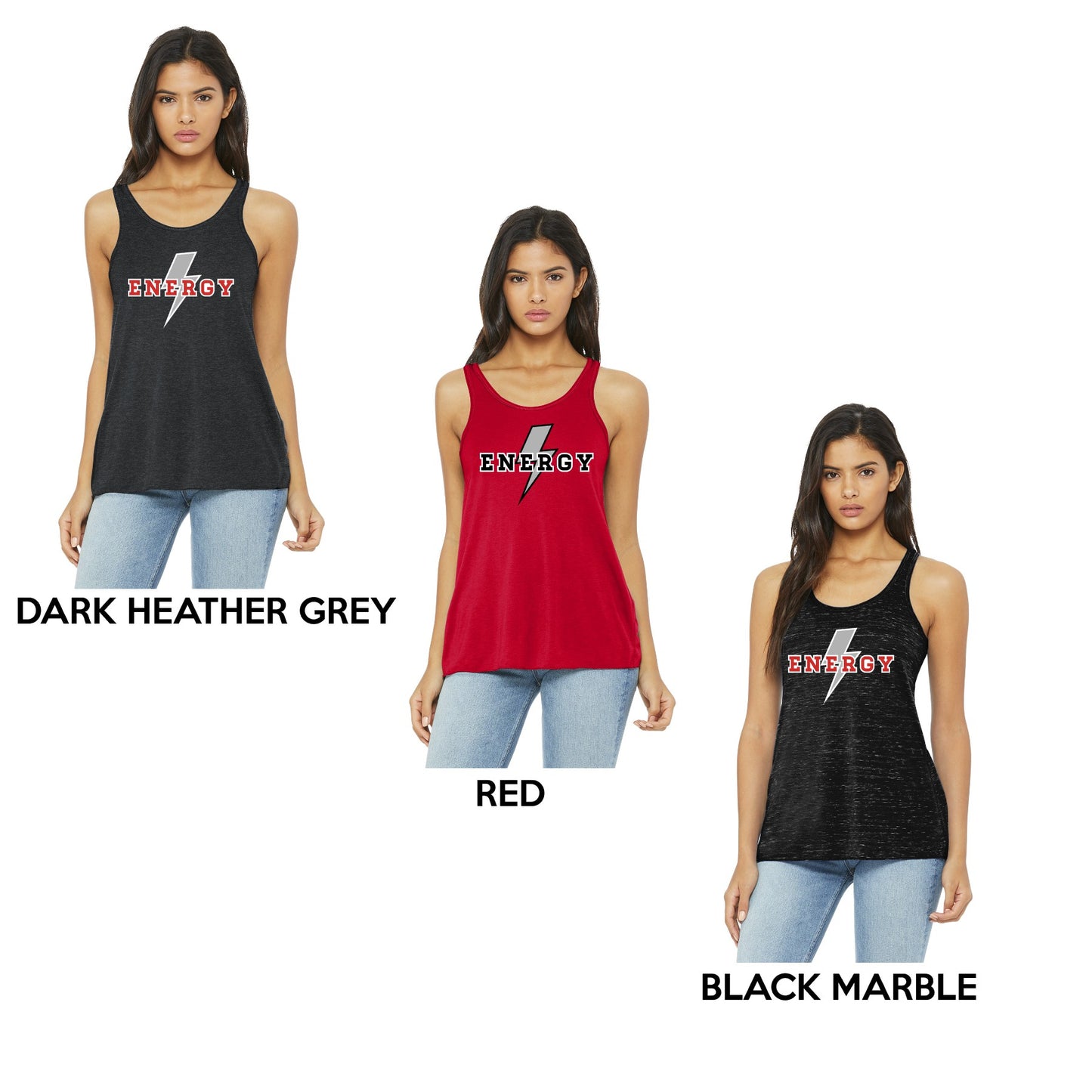 Ladies - Bella Flowy Racerback Tank - (Iowa Energy Baseball)