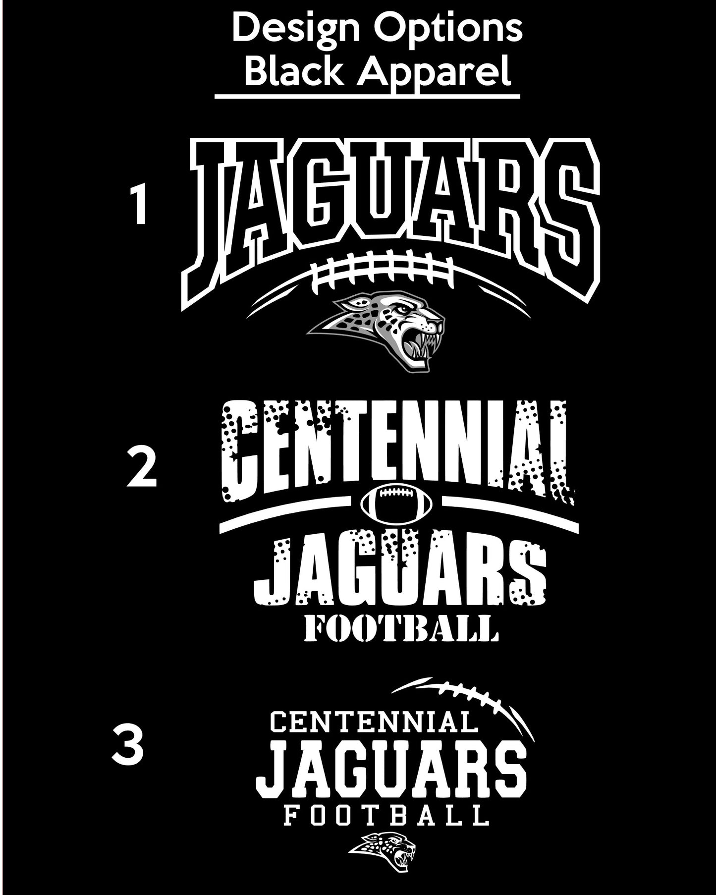 Adult - Nike Dri-FIT Cotton/Poly Long Sleeve Tee -(3 Design Options) - (Centennial Jaguars Football 2023)