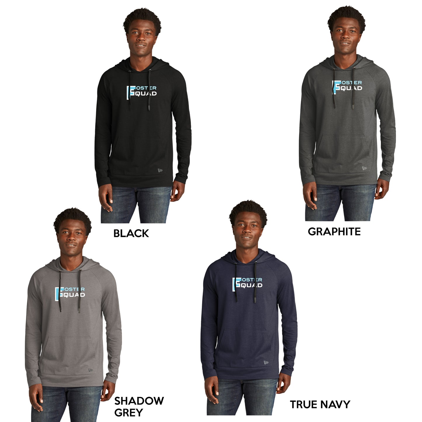 Adult - New Era Tri-Blend Lightweight Hooded Tee - (Foster Squad)