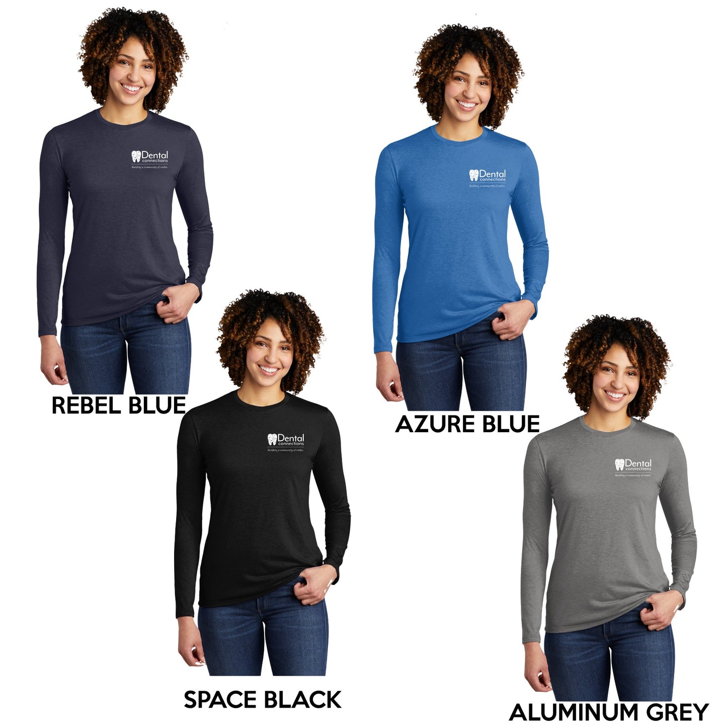 Ladies - Allmade® Women’s Tri-Blend Long Sleeve Tee- (Dental Connections)