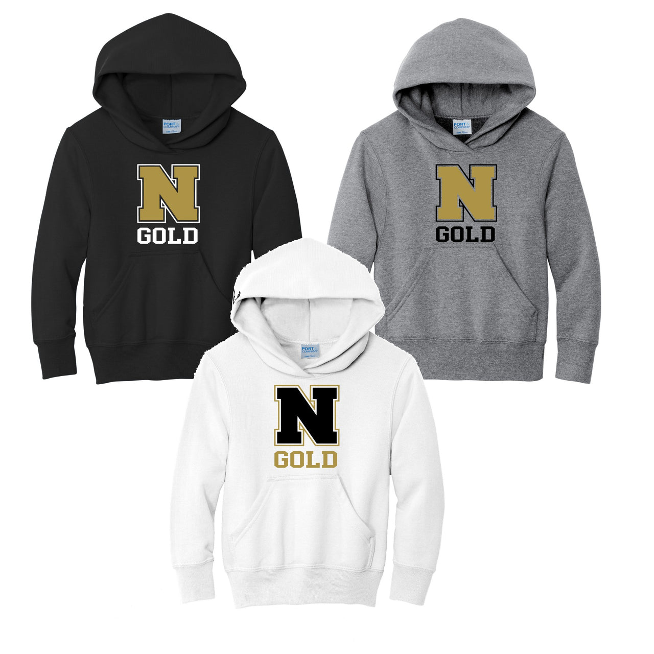 Youth - Core Fleece Pullover Hooded Sweatshirt - Nebraska Gold