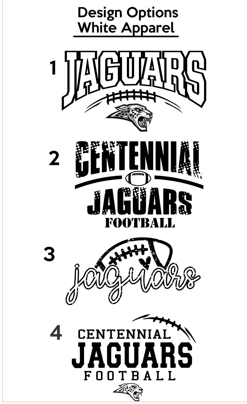 Adult, Ladies & Youth - Core Fleece Pullover Hooded Sweatshirt (4 Designs Options)- (Centennial Jaguars Football 2023)
