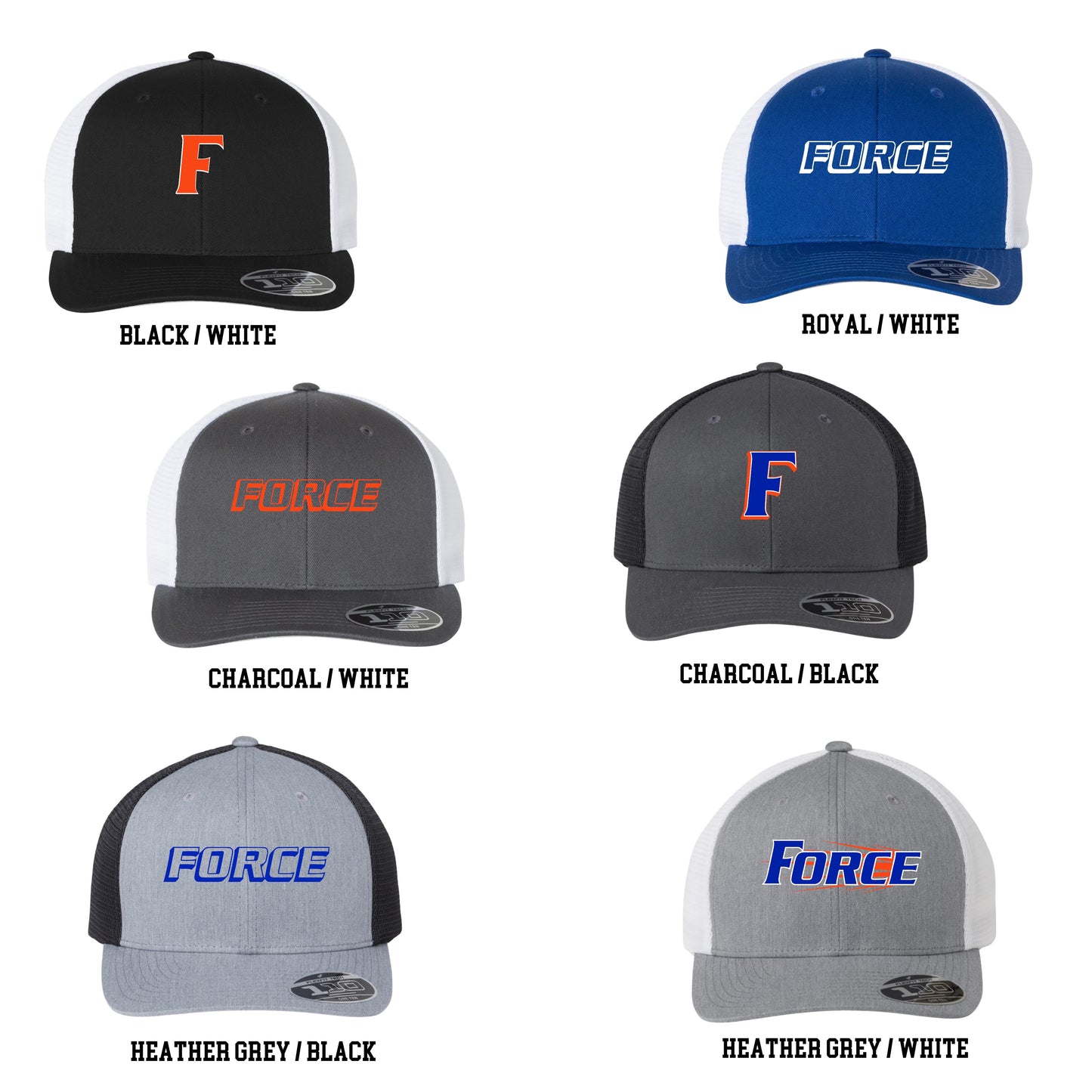 Adult - Flexfit 110M Mesh-Back Hat- (Force Softball)