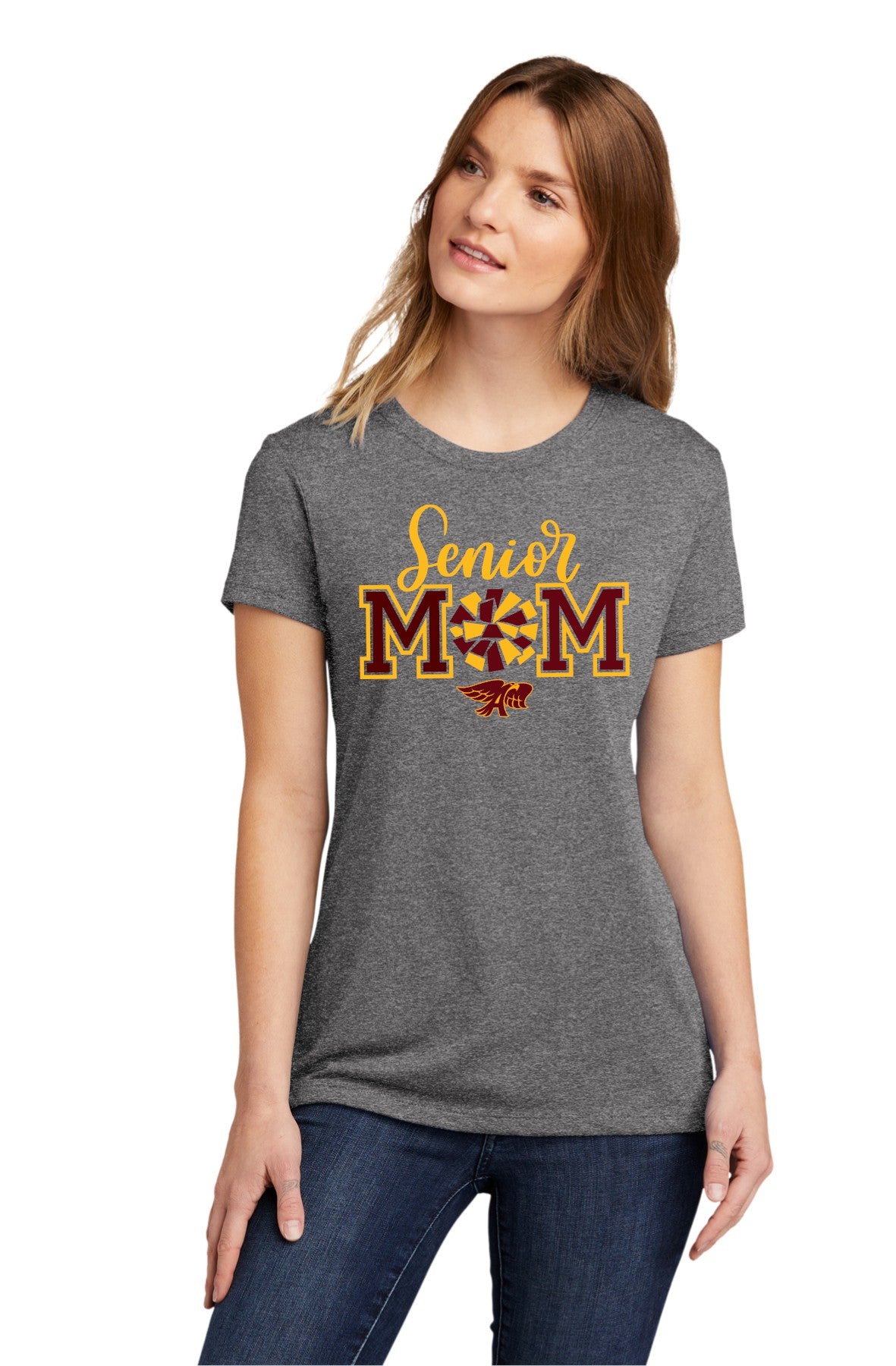 Senior Mom Hawk Cheer (6 Apparel Choices)