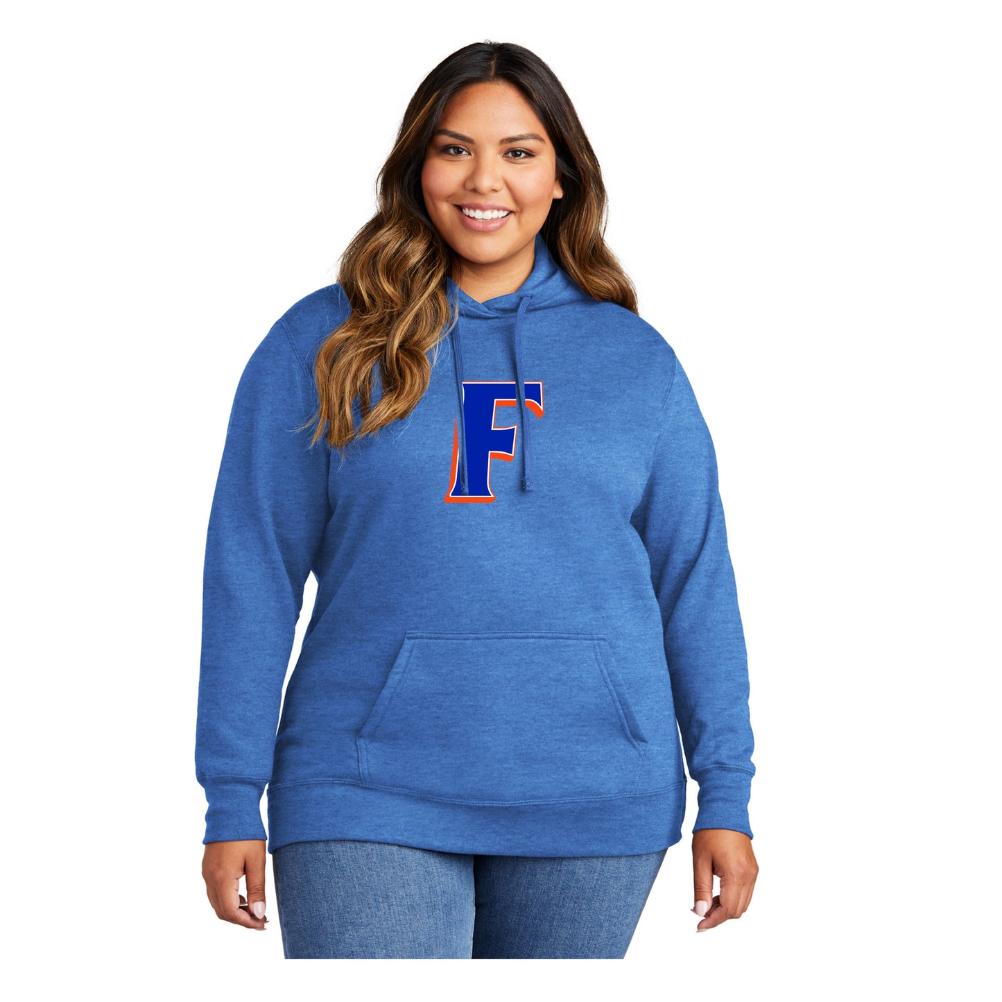 Ladies - Core Fleece Pullover Hooded Sweatshirt - (Force Softball)