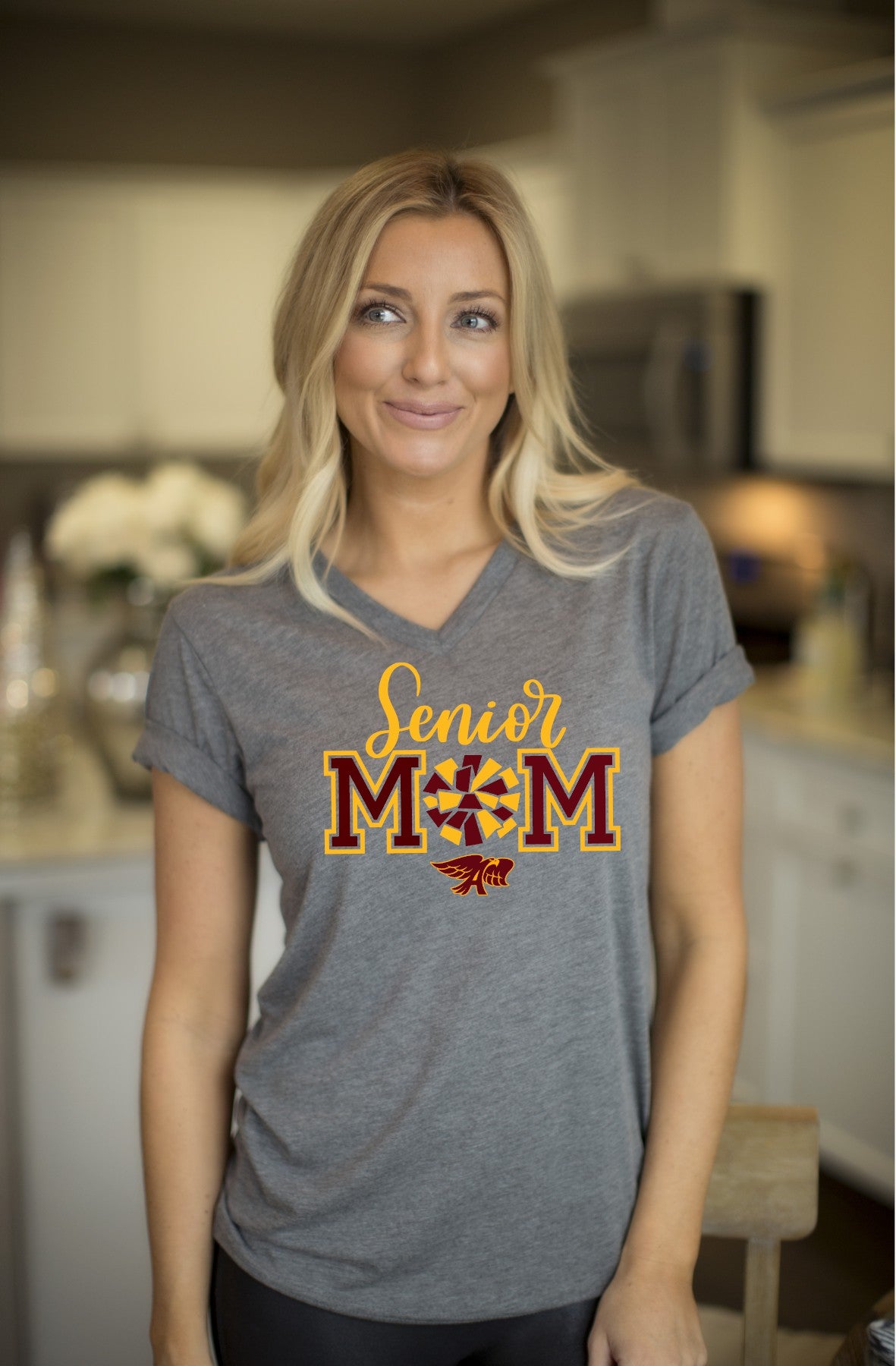Senior Mom Hawk Cheer (6 Apparel Choices)
