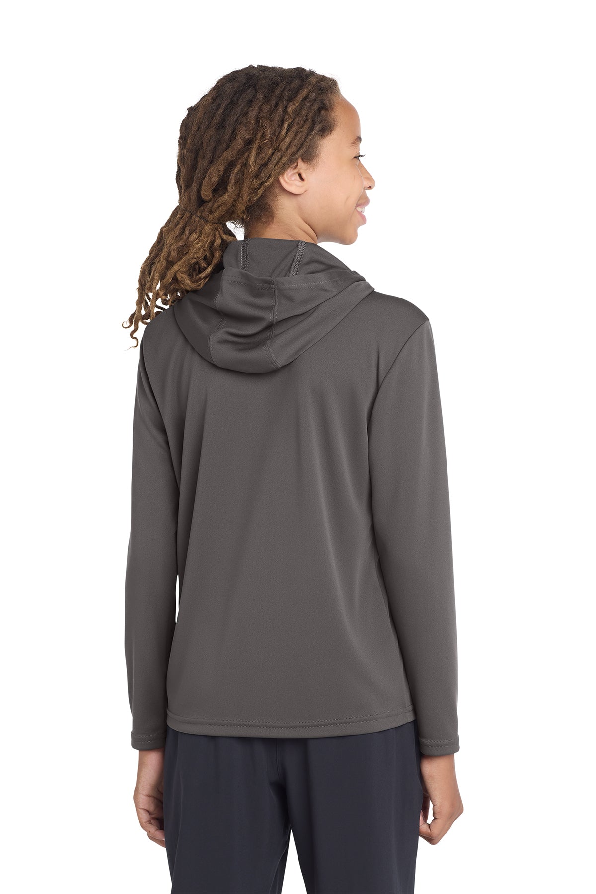 Adult & Youth - Sport Tek Performance Hooded LS Tee (Ankeny Mustangs Baseball)