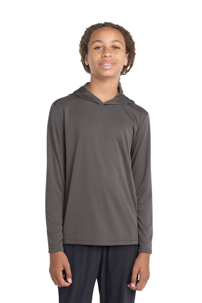 Adult & Youth - Sport Tek Performance Hooded LS Tee (Ankeny Mustangs Baseball)