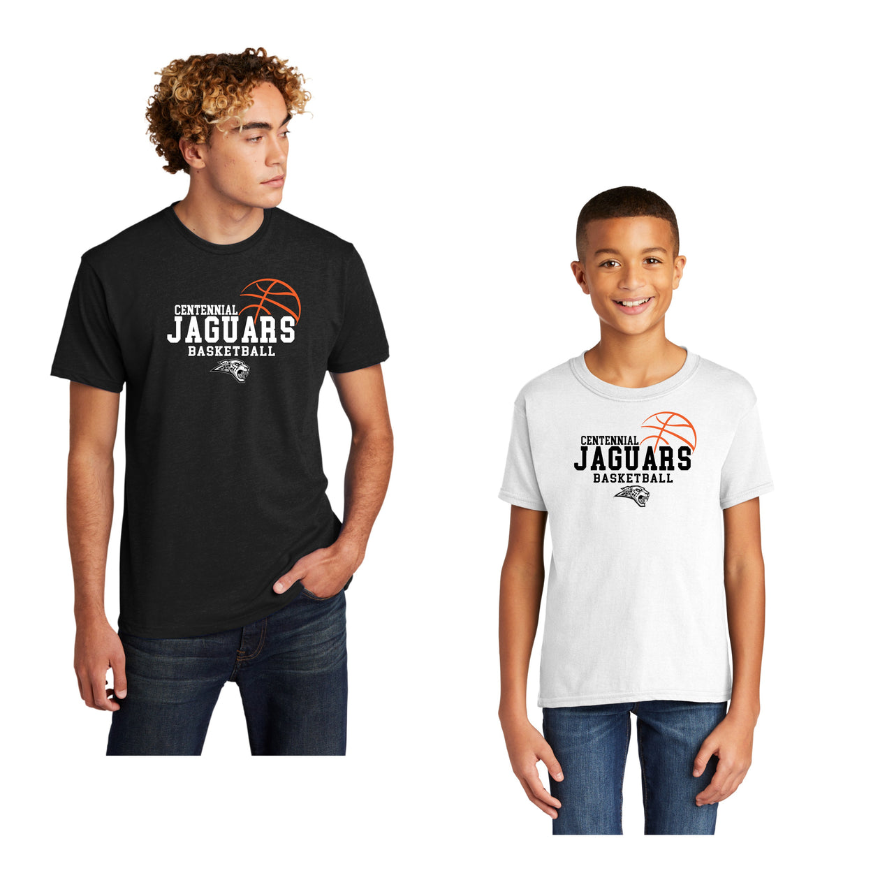 Adult & Youth - Unisex Tee - 3 Designs - (Centennial Jaguar Basketball)