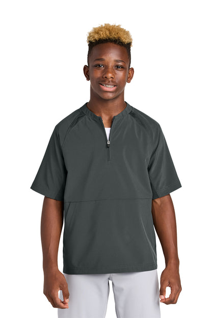 Adult & Youth - 1/2 Zip Short Sleeve Jacket (Flight Baseball)