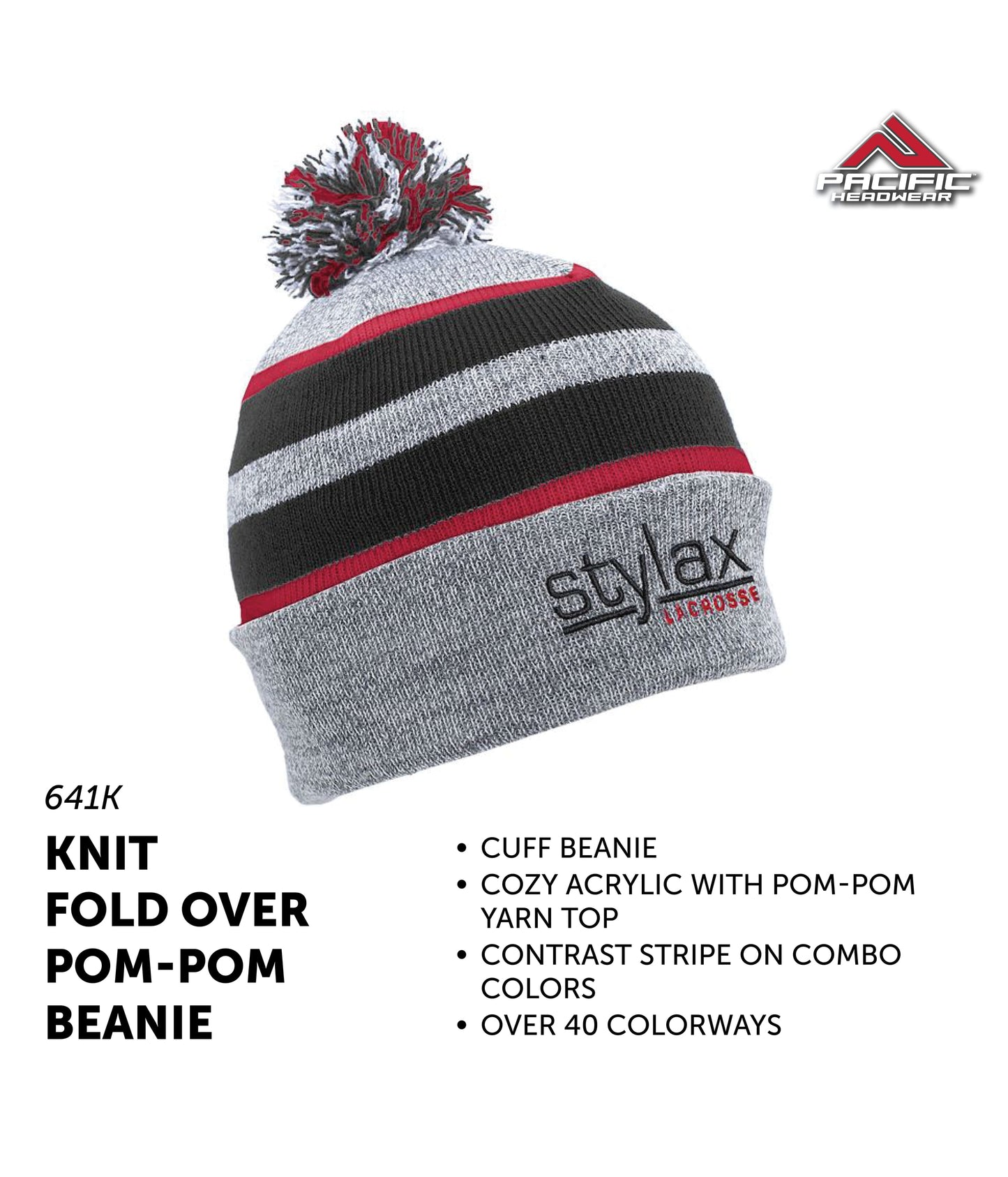 Knit Pacific Pom Beanie (Ankeny Rugby)