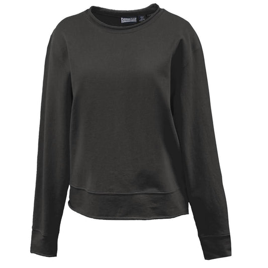 Ladies - Roll Edge Crewneck Sweatshirt - (Blank Apparel)