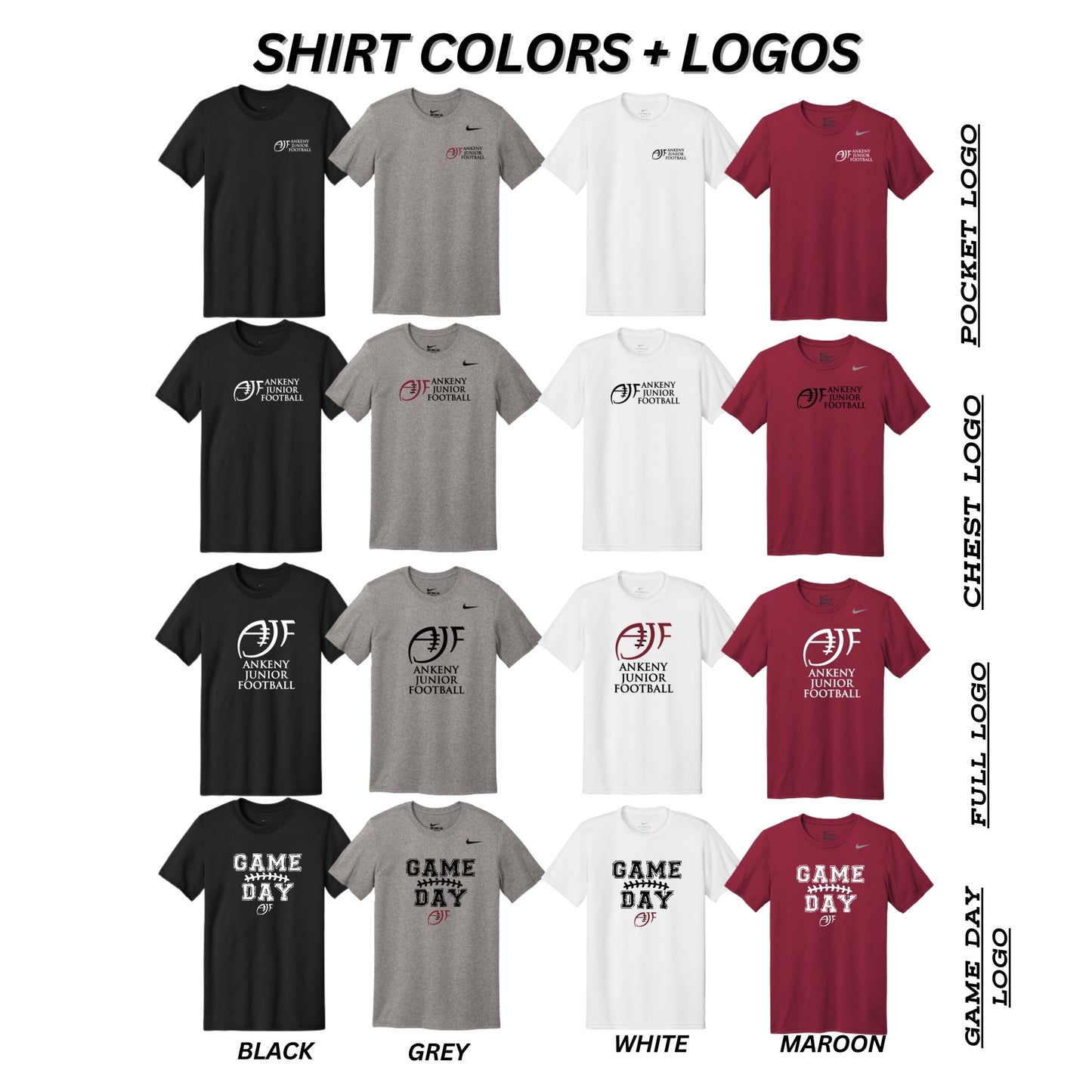Adult, Ladies & Youth - Nike Legend Poly Tee - (AJF)