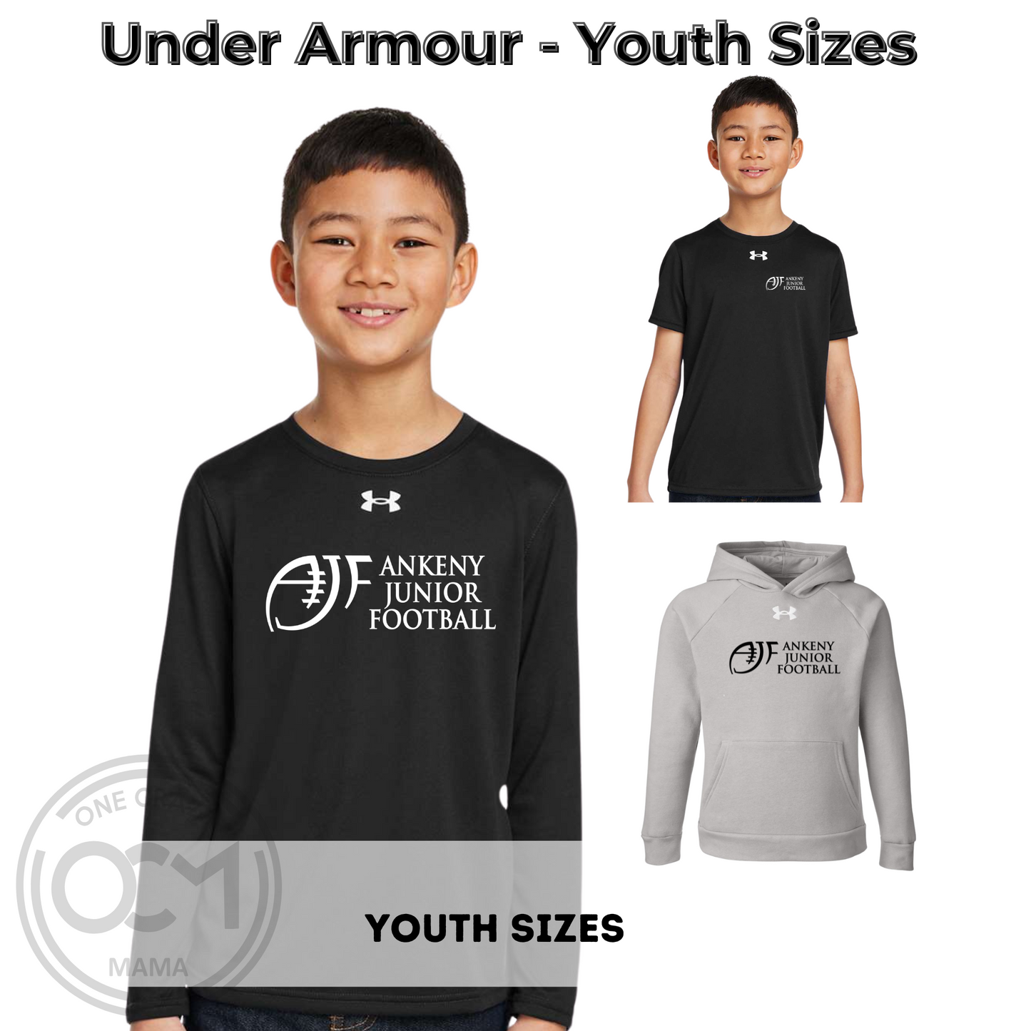 Youth - Under Armour Tees & Hoodie (AJF)