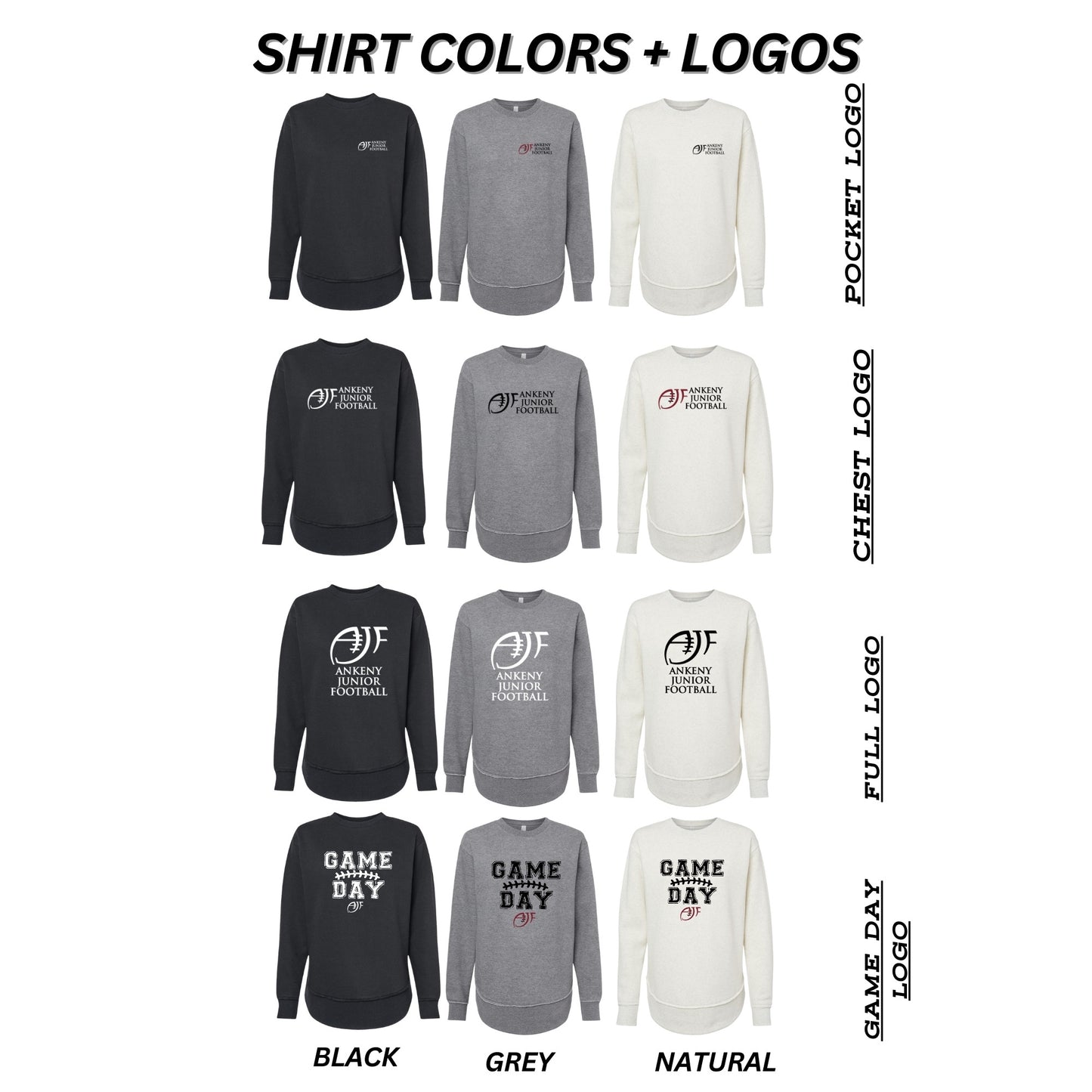 Ladies  -LAT Weekend Fleece Crewneck Sweatshirt (AJF)
