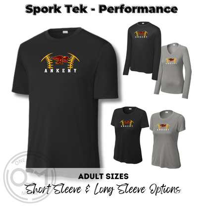 Adult & Ladies -Sport Tek Performance Tees  (Ankeny Hawkette Softball)