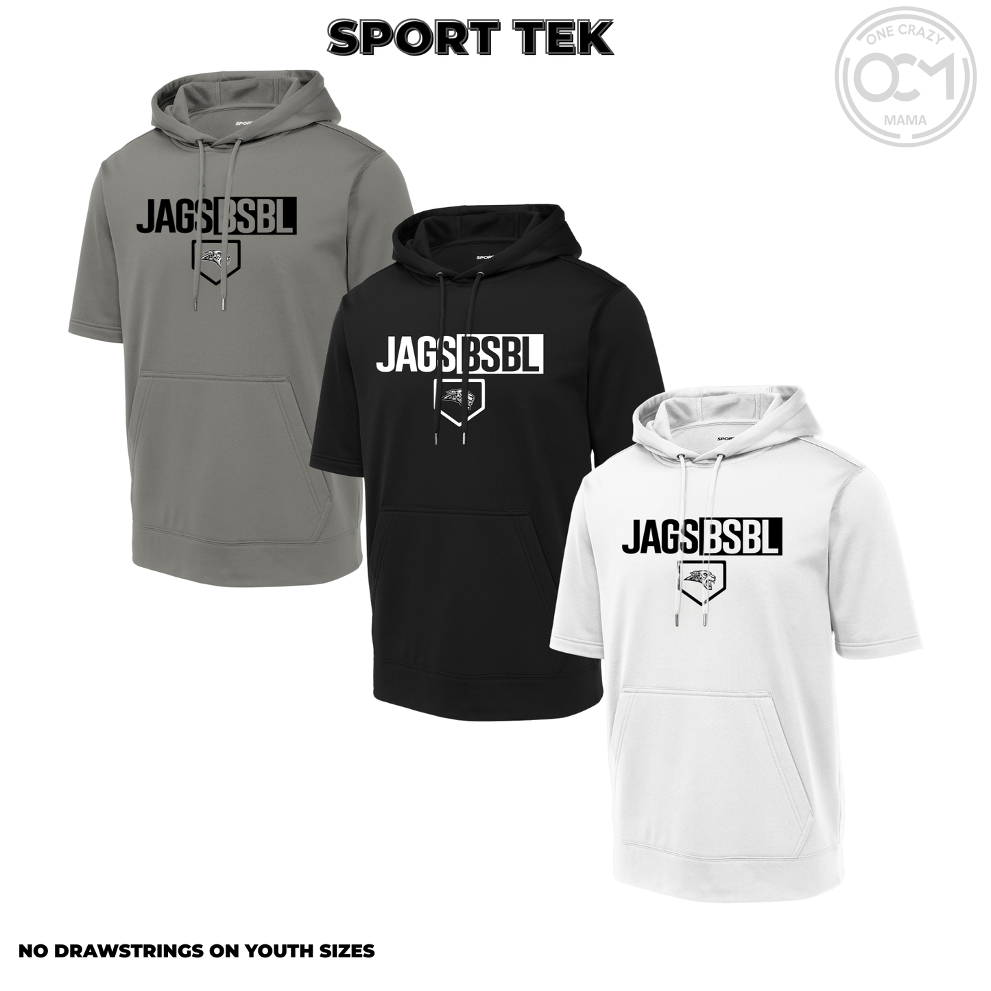 Adult & Youth - Short sleeve Hoodie (Centennial Jaguars Baseball)