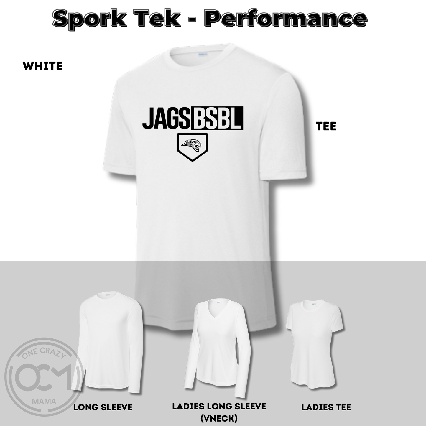 Adult & Ladies - Multiple Performance Tees (Centennal Jaguars Baseball)