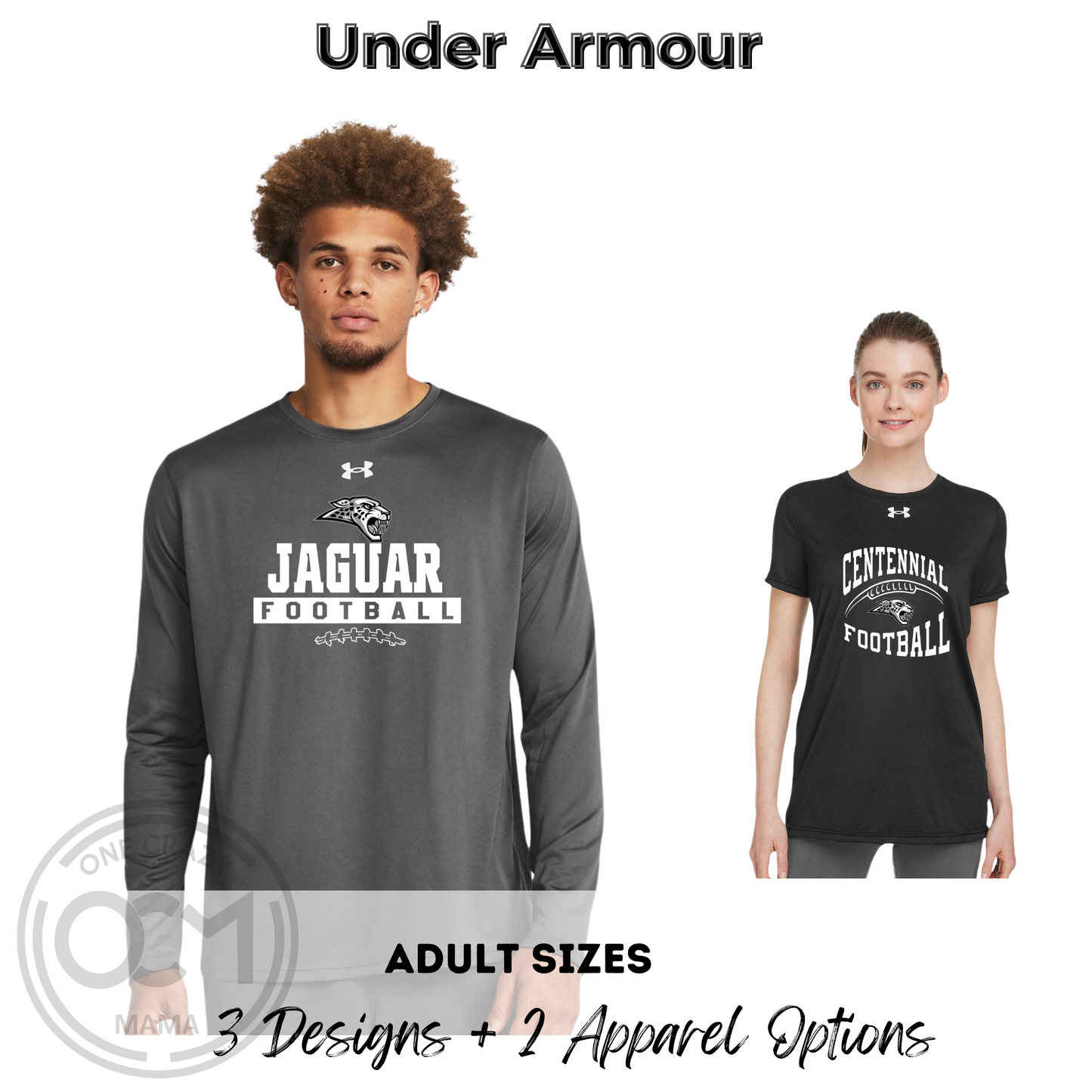 Adult & Ladies - Under Armour Performance Tees (Centennial Jaguar Football)