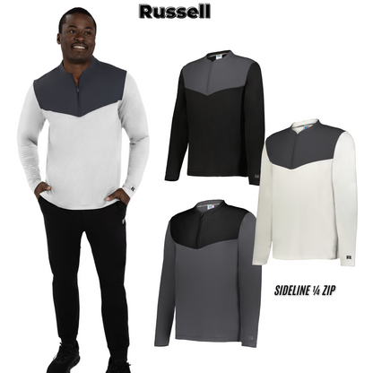 Adult - Russell Sideline 1/4 Zip (Centennial Jaguar Football)