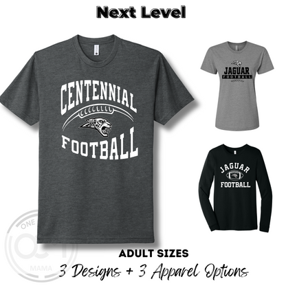 Adult & Ladies - Next Level Tees (Centennial Jaguar Football)