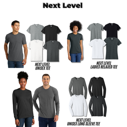 Adult & Ladies - Next Level Tees (Centennial Jaguar Football)