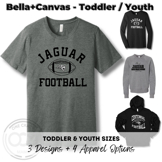 Toddler & Youth - Bella + Canvas Apparel - (Centennial Jaguar Football)